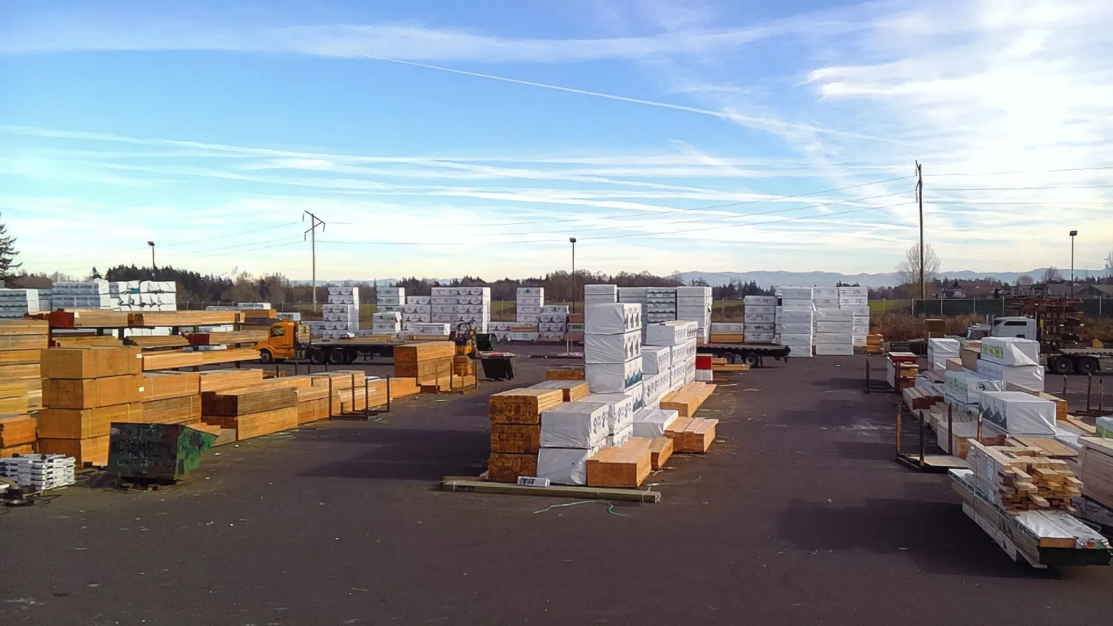 Dimensional lumber at Pacific Lumber facility