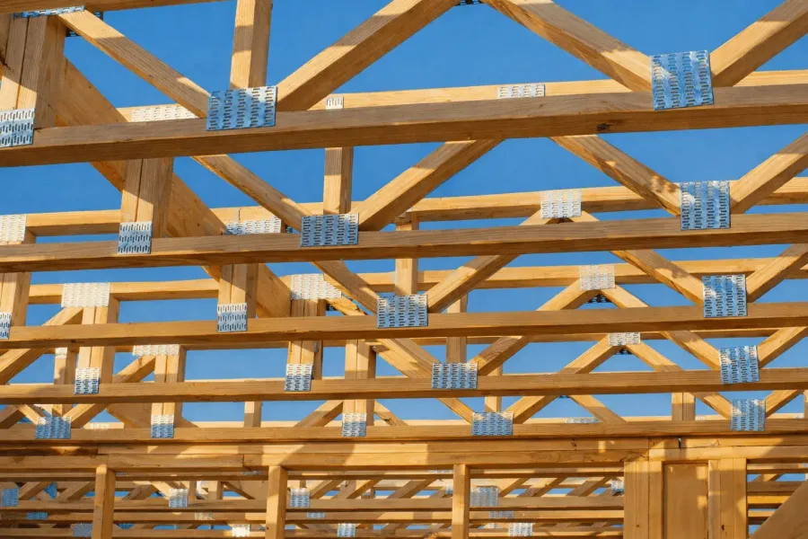 Open web floor trusses