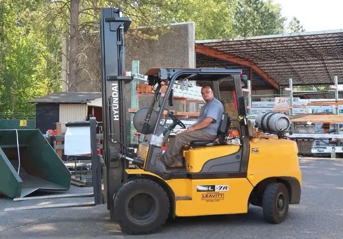Forklift loading materials