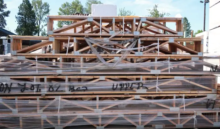 Engineered wood products pile