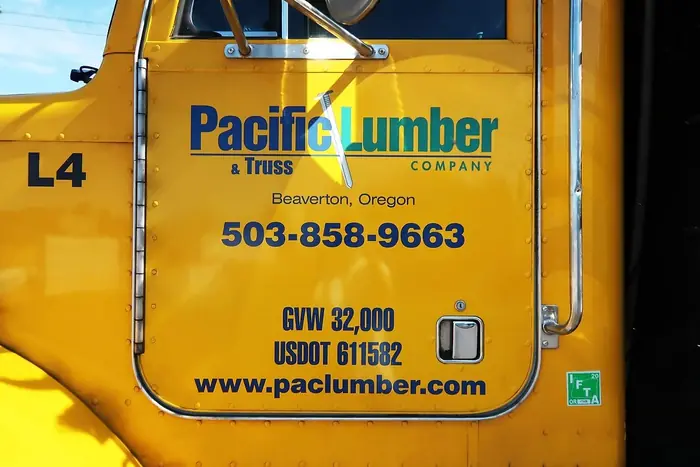 Pacific Lumber delivery truck
